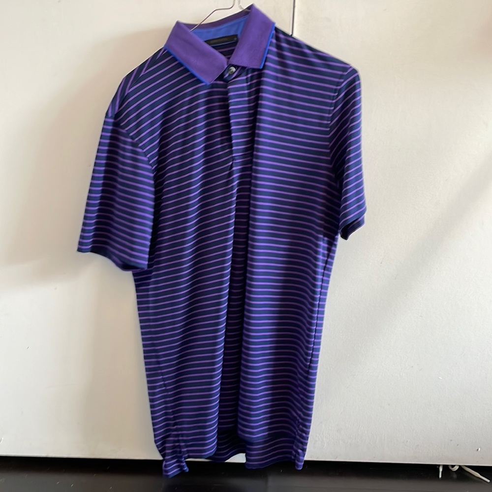 Size S Purple / Navy Striped Greyson Polo